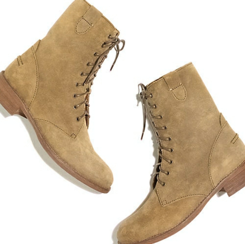 Madewell Foothill Lace-Up Boot in suede